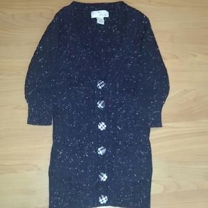 Marled cotton cable knit sweater